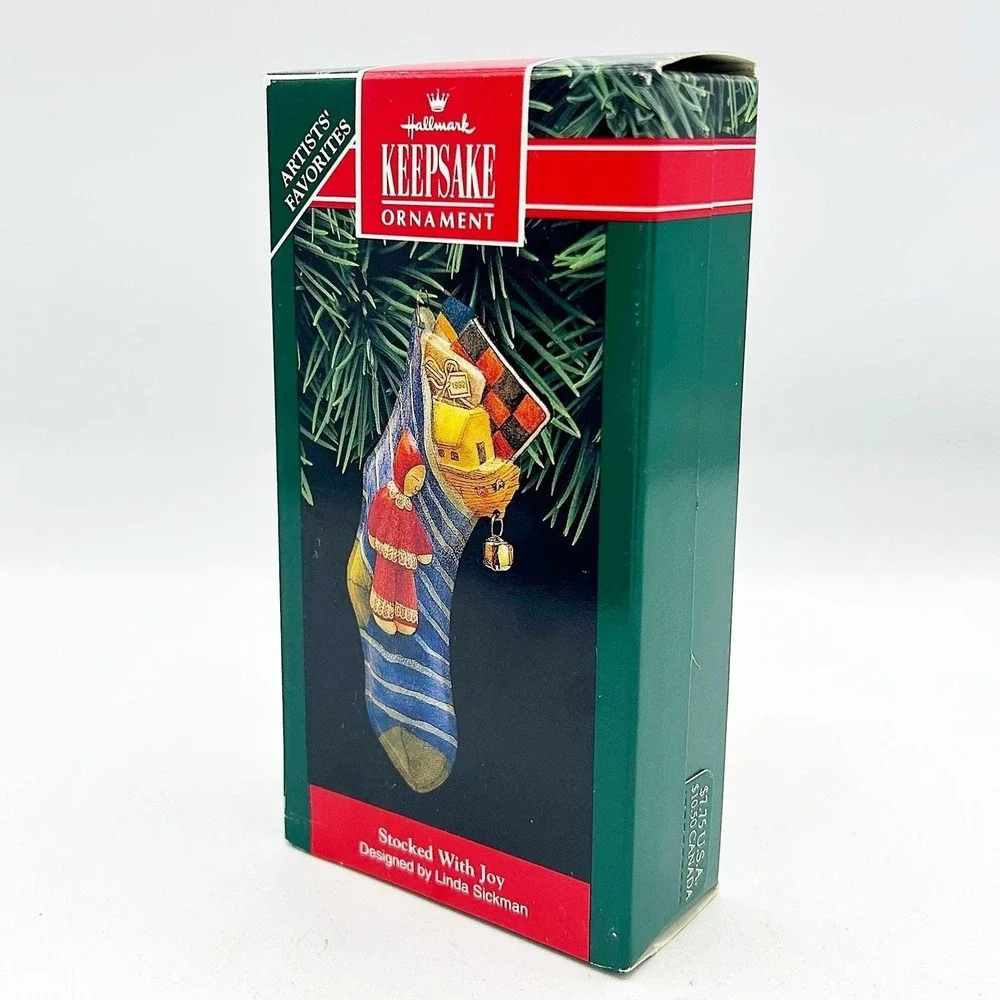 Hallmark Stocked With Joy 1992 Pressed Tin‎ Ornament